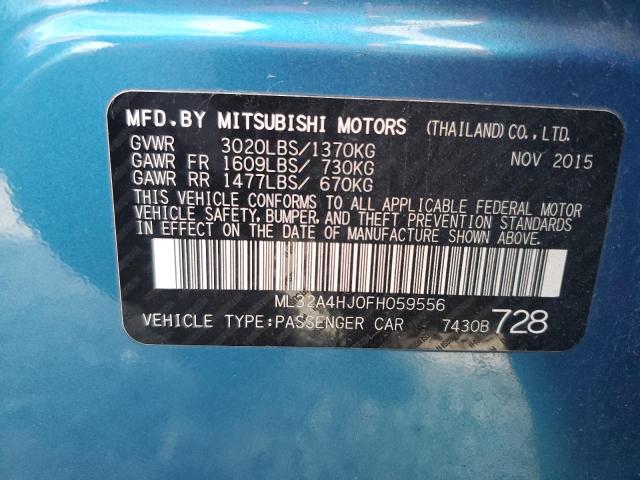 Photo 11 VIN: ML32A4HJ0FH059556 - MITSUBISHI MIRAGE 