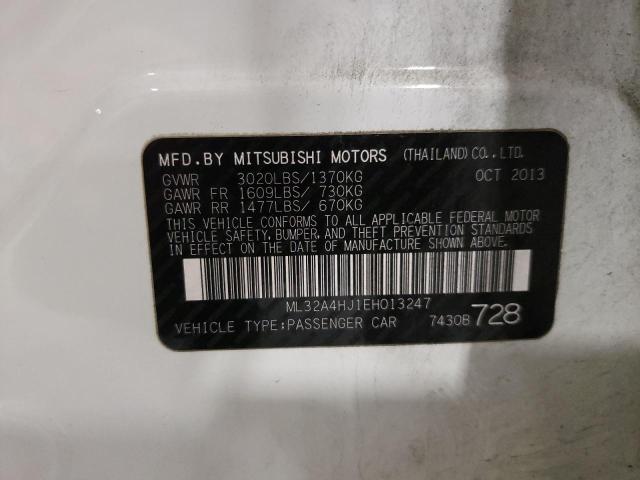 Photo 11 VIN: ML32A4HJ1EH013247 - MITSUBISHI MIRAGE 