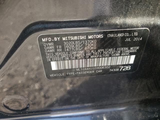 Photo 9 VIN: ML32A4HJ1FH006302 - MITSUBISHI MIRAGE ES 