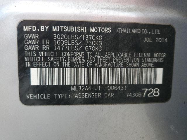 Photo 12 VIN: ML32A4HJ1FH006431 - MITSUBISHI MIRAGE ES 