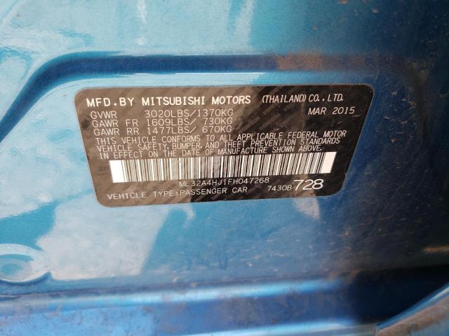 Photo 12 VIN: ML32A4HJ1FH047268 - MITSUBISHI MIRAGE ES 