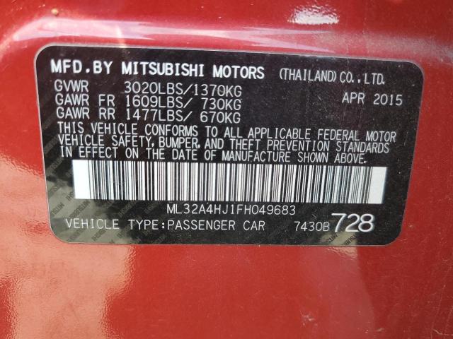 Photo 11 VIN: ML32A4HJ1FH049683 - MITSUBISHI MIRAGE ES 