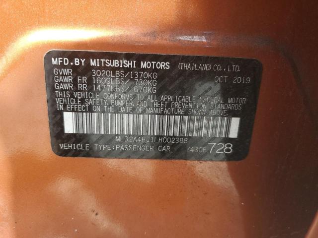 Photo 11 VIN: ML32A4HJ1LH002388 - MITSUBISHI MIRAGE SE 