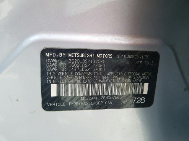 Photo 9 VIN: ML32A4HJ2EH007568 - MITSUBISHI MIRAGE ES 