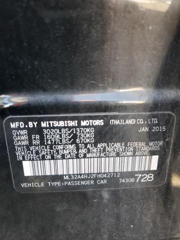 Photo 11 VIN: ML32A4HJ2FH042712 - MITSUBISHI MIRAGE 