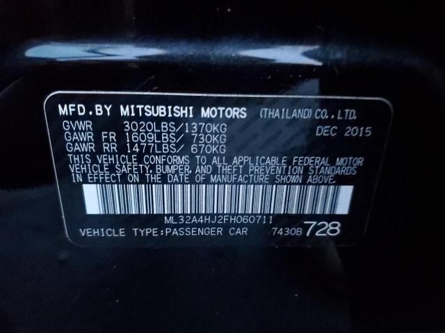 Photo 12 VIN: ML32A4HJ2FH060711 - MITSUBISHI MIRAGE 