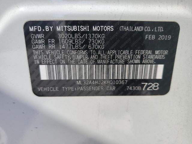 Photo 12 VIN: ML32A4HJ2KH010367 - MITSUBISHI MIRAGE SE 