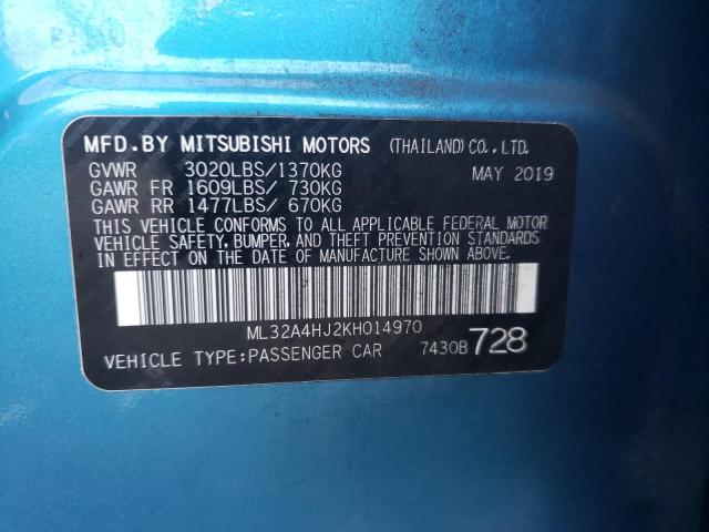 Photo 11 VIN: ML32A4HJ2KH014970 - MITSUBISHI MIRAGE SE 