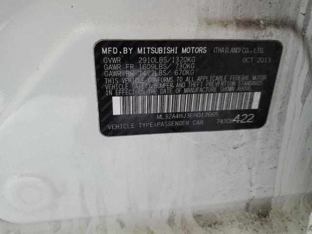 Photo 11 VIN: ML32A4HJ3EH012665 - MITSUBISHI MIRAGE ES 