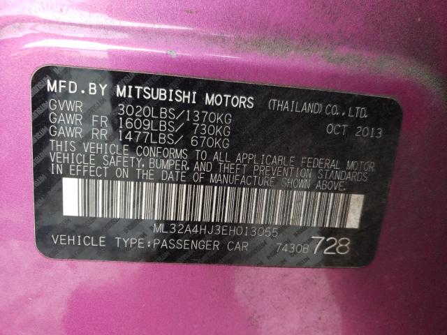 Photo 9 VIN: ML32A4HJ3EH013055 - MITSUBISHI MIRAGE ES 