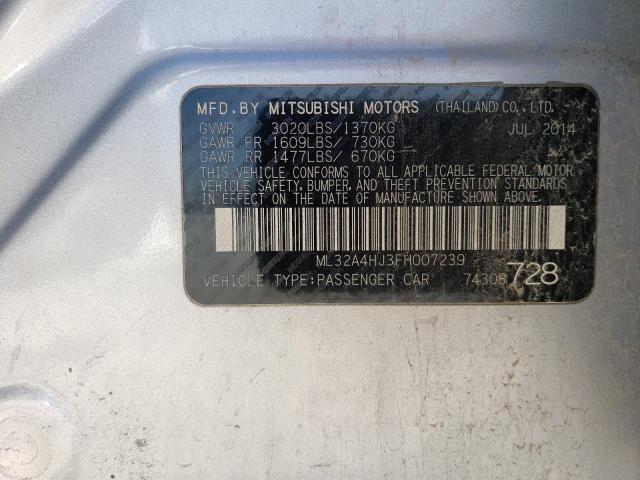 Photo 11 VIN: ML32A4HJ3FH007239 - MITSUBISHI MIRAGE 