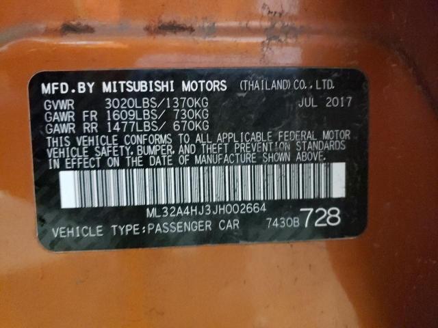 Photo 11 VIN: ML32A4HJ3JH002664 - MITSUBISHI MIRAGE 