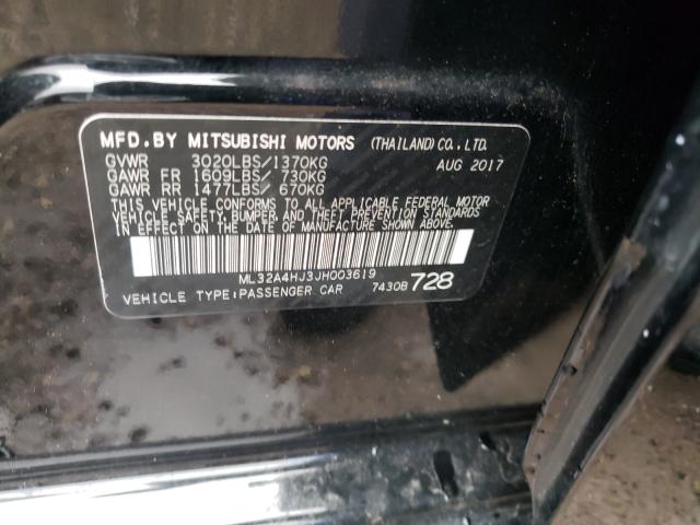 Photo 9 VIN: ML32A4HJ3JH003619 - MITSUBISHI MIRAGE SE 