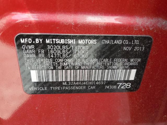 Photo 11 VIN: ML32A4HJ4EH014697 - MITSUBISHI MIRAGE 