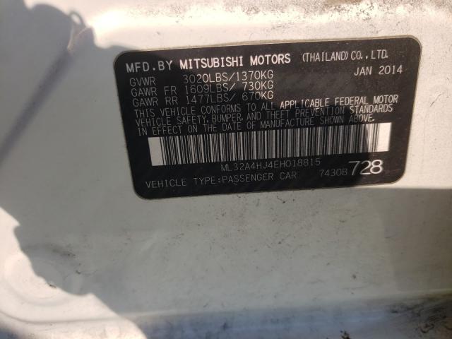 Photo 9 VIN: ML32A4HJ4EH018815 - MITSUBISHI MIRAGE ES 