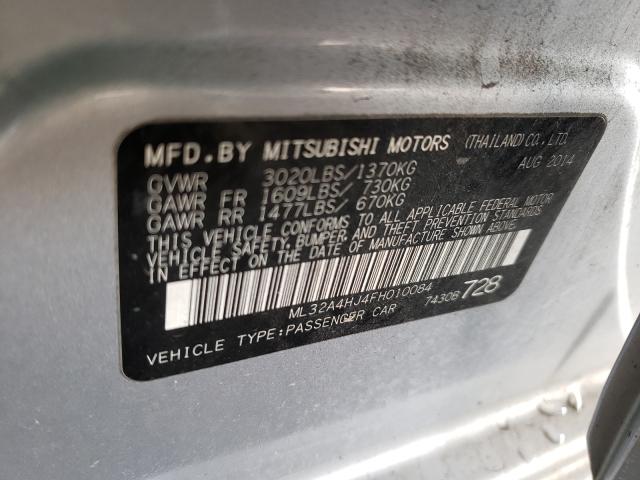 Photo 9 VIN: ML32A4HJ4FH010084 - MITSUBISHI MIRAGE ES 