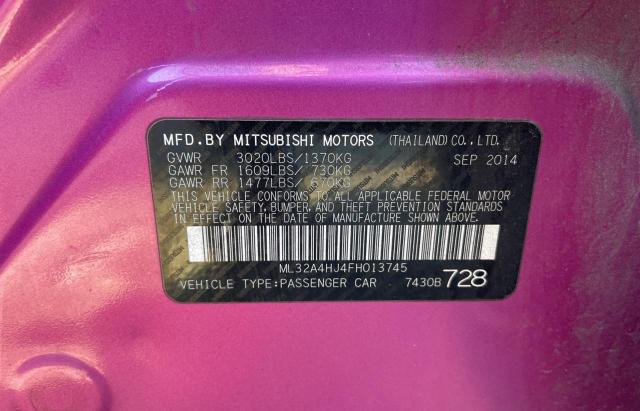 Photo 9 VIN: ML32A4HJ4FH013745 - MITSUBISHI MIRAGE 