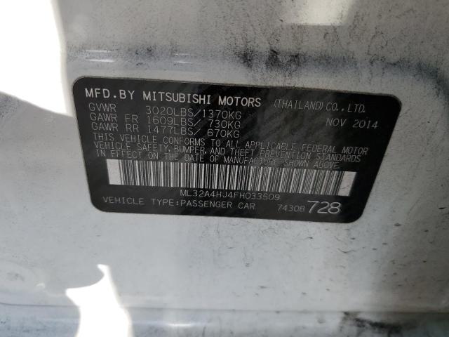 Photo 12 VIN: ML32A4HJ4FH033509 - MITSUBISHI MIRAGE ES 