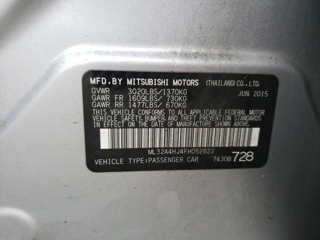 Photo 11 VIN: ML32A4HJ4FH052822 - MITSUBISHI MIRAGE ES 