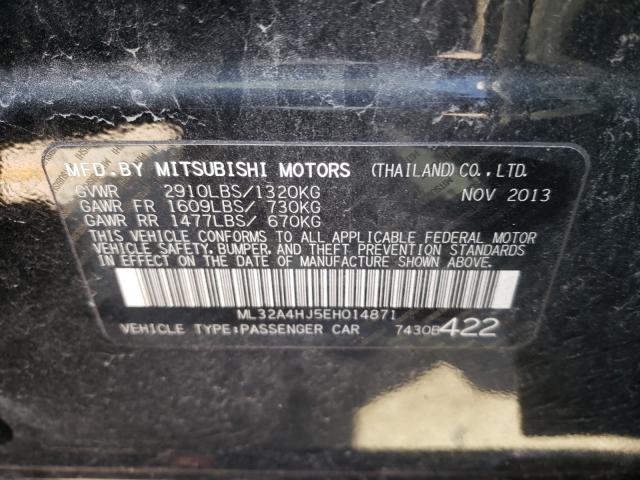 Photo 9 VIN: ML32A4HJ5EH014871 - MITSUBISHI MIRAGE ES 