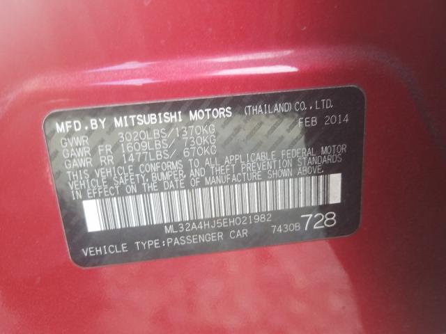 Photo 9 VIN: ML32A4HJ5EH021982 - MITSUBISHI MIRAGE 