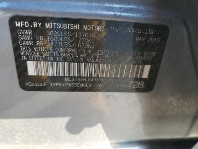 Photo 12 VIN: ML32A4HJ5FH047497 - MITSUBISHI MIRAGE 