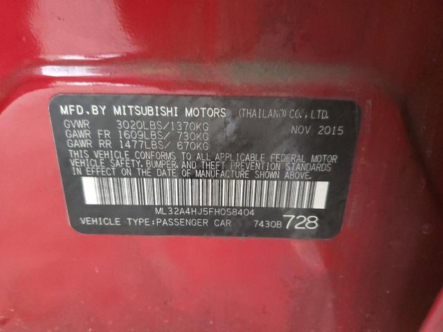 Photo 11 VIN: ML32A4HJ5FH058404 - MITSUBISHI MIRAGE ES 