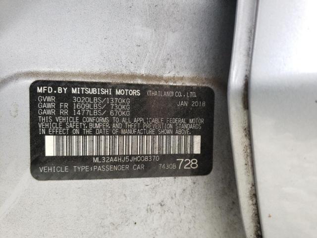 Photo 9 VIN: ML32A4HJ5JH008370 - MITSUBISHI MIRAGE SE 