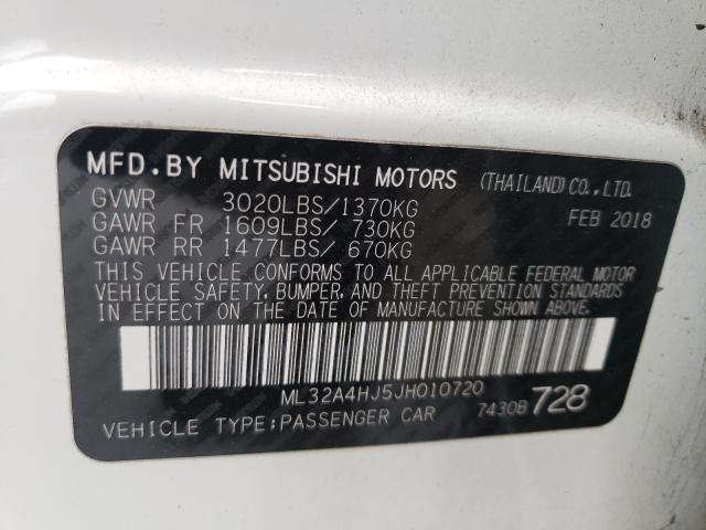 Photo 9 VIN: ML32A4HJ5JH010720 - MITSUBISHI MIRAGE 