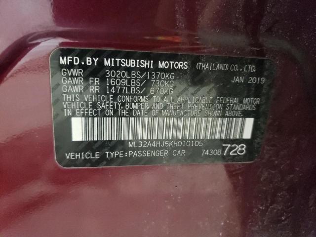 Photo 11 VIN: ML32A4HJ5KH010105 - MITSUBISHI MIRAGE 