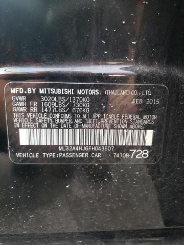 Photo 9 VIN: ML32A4HJ6FH043507 - MITSUBISHI MIRAGE ES 