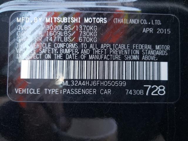 Photo 9 VIN: ML32A4HJ6FH050599 - MITSUBISHI MIRAGE ES 