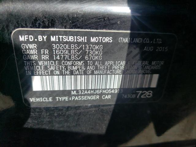 Photo 9 VIN: ML32A4HJ6FH054913 - MITSUBISHI MIRAGE ES 