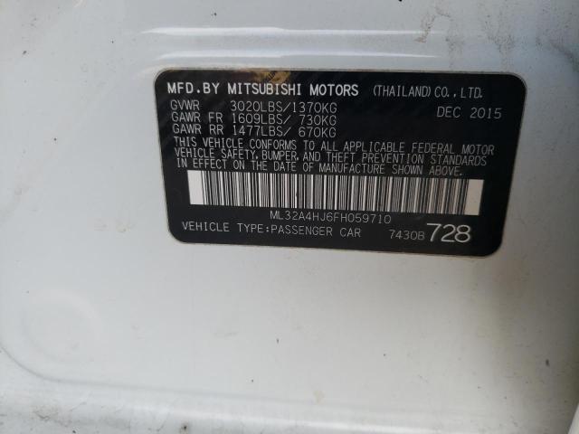 Photo 9 VIN: ML32A4HJ6FH059710 - MITSUBISHI MIRAGE ES 