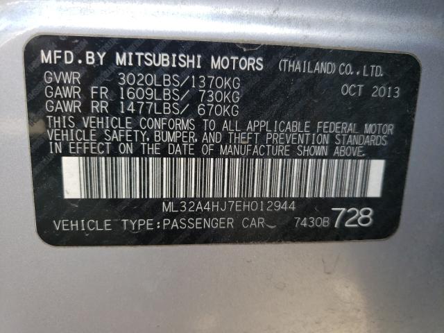 Photo 9 VIN: ML32A4HJ7EH012944 - MITSUBISHI MIRAGE ES 