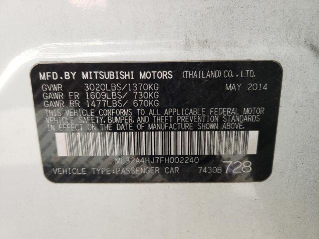 Photo 12 VIN: ML32A4HJ7FH002240 - MITSUBISHI MIRAGE 