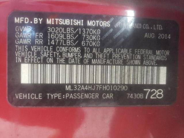 Photo 9 VIN: ML32A4HJ7FH010290 - MITSUBISHI MIRAGE ES 