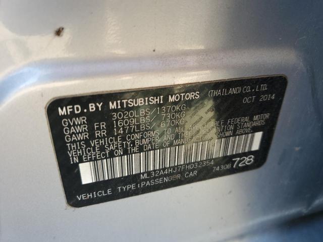 Photo 11 VIN: ML32A4HJ7FH032354 - MITSUBISHI MIRAGE ES 