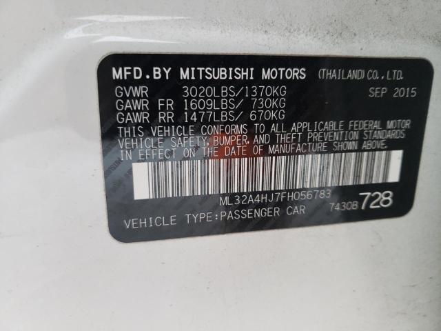 Photo 9 VIN: ML32A4HJ7FH056783 - MITSUBISHI MIRAGE ES 