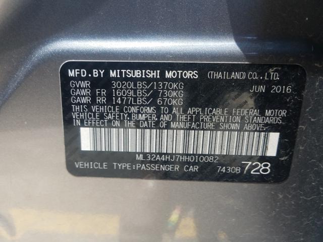 Photo 9 VIN: ML32A4HJ7HH010082 - MITSUBISHI MIRAGE SE 