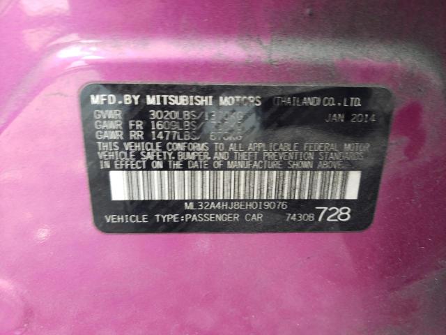 Photo 12 VIN: ML32A4HJ8EH019076 - MITSUBISHI MIRAGE 