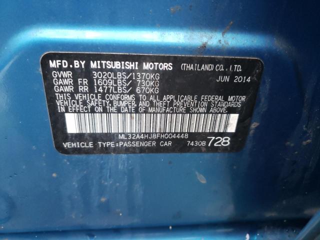 Photo 11 VIN: ML32A4HJ8FH004448 - MITSUBISHI MIRAGE ES 