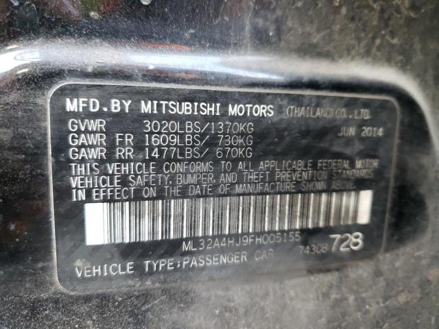 Photo 9 VIN: ML32A4HJ9FH005155 - MITSUBISHI MIRAGE ES 