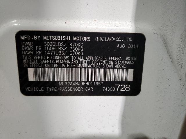 Photo 12 VIN: ML32A4HJ9FH011957 - MITSUBISHI MIRAGE ES 