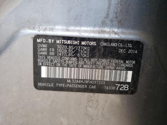 Photo 11 VIN: ML32A4HJ9FH037233 - MITSUBISHI MIRAGE ES 