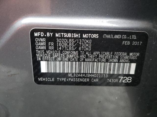 Photo 9 VIN: ML32A4HJ9HH021133 - MITSUBISHI MIRAGE SE 