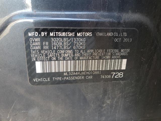 Photo 11 VIN: ML32A4HJXEH010881 - MITSUBISHI MIRAGE 