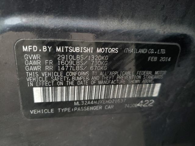 Photo 9 VIN: ML32A4HJXEH021637 - MITSUBISHI MIRAGE ES 