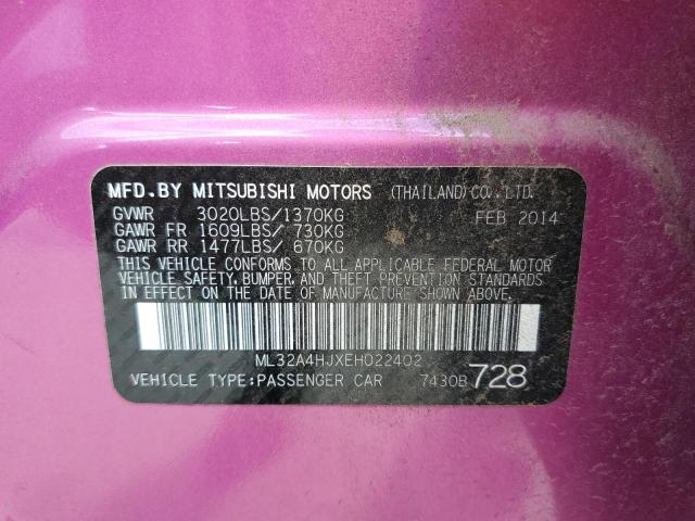 Photo 9 VIN: ML32A4HJXEH022402 - MITSUBISHI MIRAGE ES 