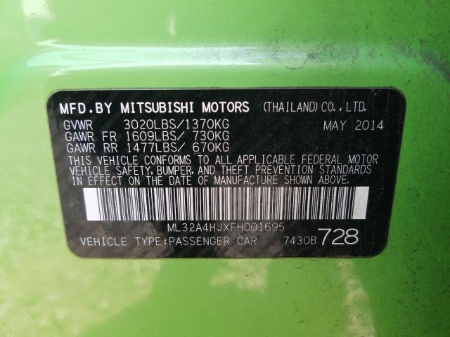 Photo 9 VIN: ML32A4HJXFH001695 - MITSUBISHI MIRAGE 